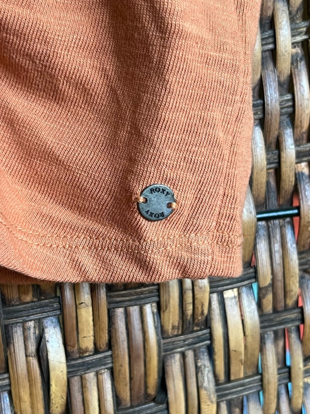 S Roxy Ruched Orange Blouse - Picture 4 of 7